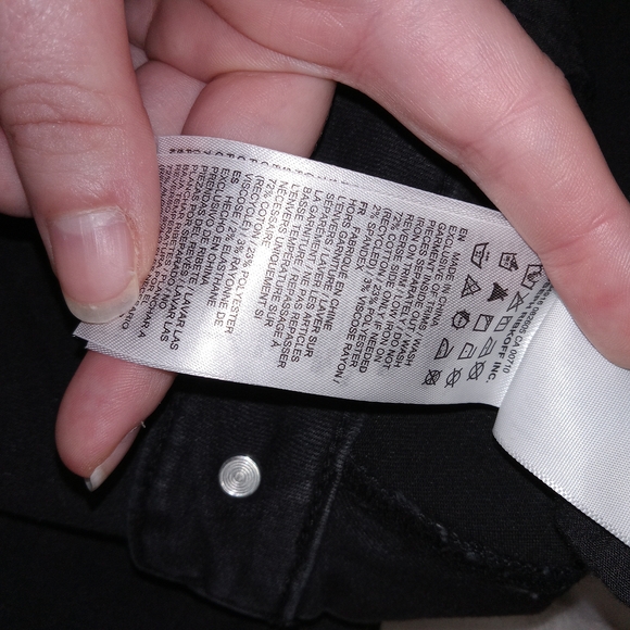 Joseph Ribkoff Straight Leg Jean w/ Studded Seams Black Light Flair Sz 10 Grunge - Picture 12 of 14